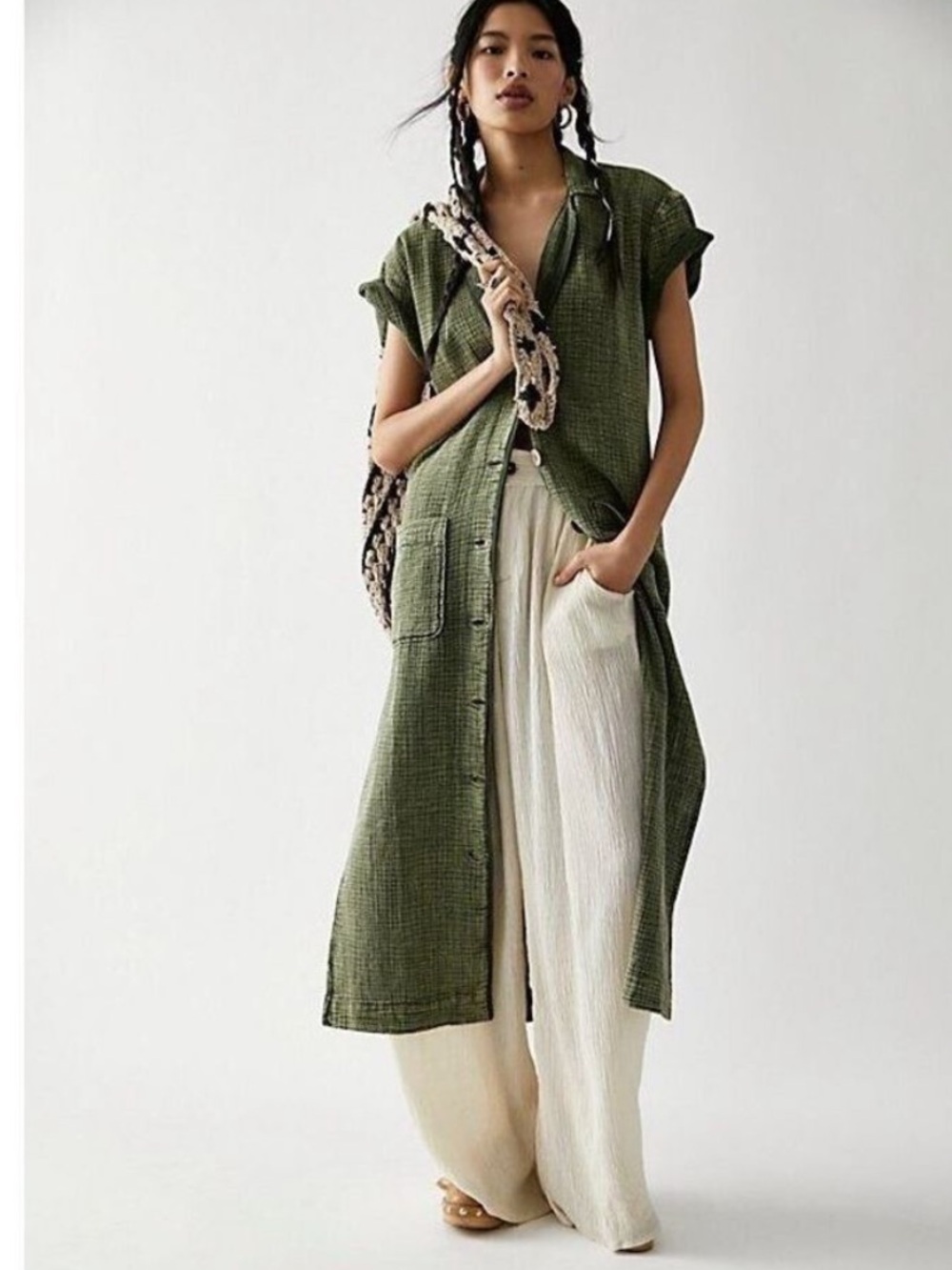 Free People Almeda maxi dress shirt